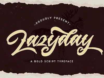 Lazyday - Bold Script Font 80s bold calligraphy classic cursive groovy handdrawn handlettering hipster lettering retro script sporty typeface vintage