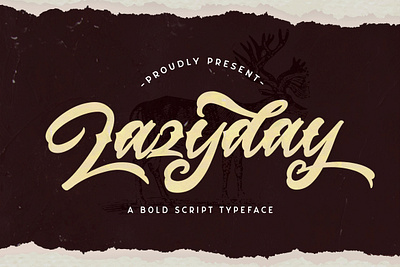 Lazyday - Bold Script Font 80s bold calligraphy classic cursive groovy handdrawn handlettering hipster lettering retro script sporty typeface vintage
