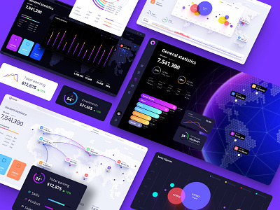 Orion UI kit - Charts templates & infographics in Figma analytics application bubble chart dashboard dataviz desktop infographic planet product science statisctic ui uiux web widget