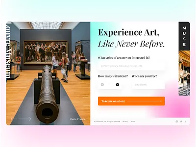 Muse - Landing Page branding clean design ui user center design user experience design user experience prototype user inteface ux web