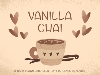 Vanilla chai display font branding design display font font sans serif font