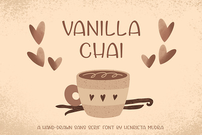 Vanilla chai display font branding design display font font sans serif font