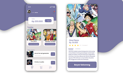 Simple anime app app app design designs ui ui ux uidesign uiux