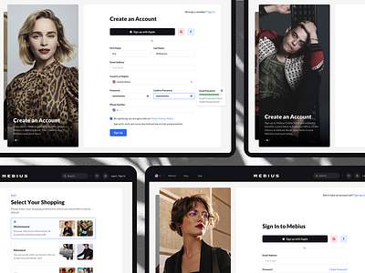 Log In & Sign Up - E-Commerce behance brands cards clothes dashboard e commerce fashion getting started log in shopping sign in sign up store ui ux web website