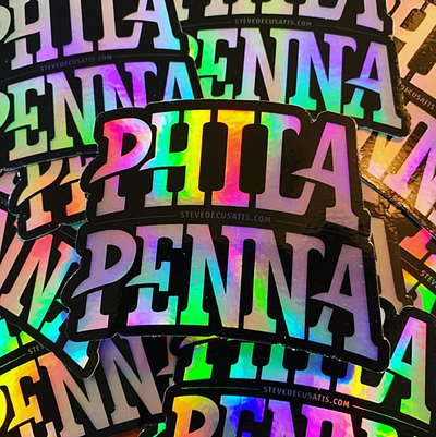 Phila Penna - Holographic foil foil pa penn penna phila philadelphia philly sticker stickers