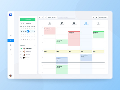 Mail Client - Calendar app calendar clean dashboard desktop figma interface jakob treml light outlook simple ui ux