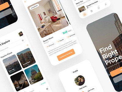 Booking Mobile App app booking design dribbble figma flat ios minimal mobile property ui uidesign ux