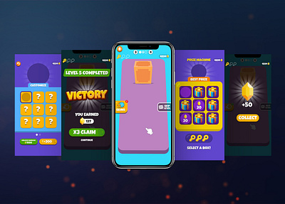 Cube Blast Game UI design flat game illustration logo ui ux vector