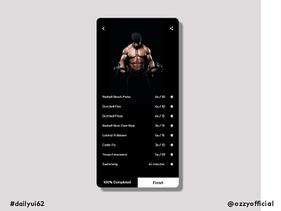 dailyui62 062 dailyui062 dailyuichallenge workout of the day