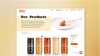 Honey House Bee Company Concept adobe illustrator branding concept concept design design typography ux ui ux design web web design