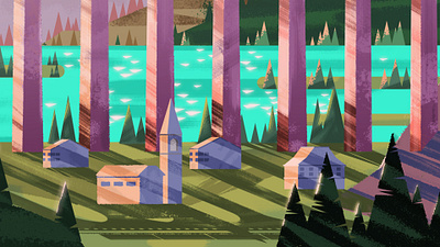 Train journey - animation background 01 2danimation design illustration mgcollective motion design motiondesignschool motionlovers visual visual art