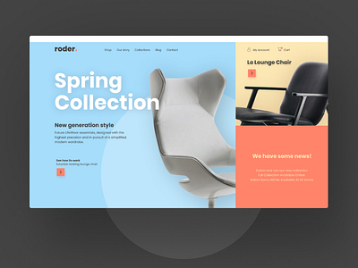 Website For Chair Company brand identity design designer icon logo typography ui uiux ux webdesign website