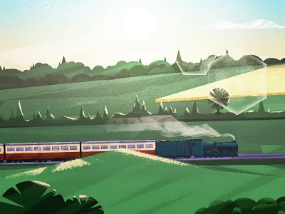 Train journey - animation background 03 2danimation illustration mgcollective motion design motiondesignschool motionlovers visual art
