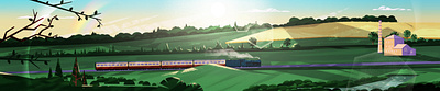 Train journey - animation background 03 2danimation illustration mgcollective motion design motiondesignschool motionlovers visual art