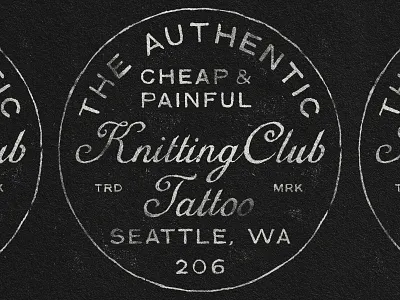 Knitting Club Badge badge knitting club seattle tattoo