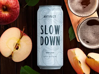 Artifact Cider Project "Slow Down" branding creative agency design label label design logo
