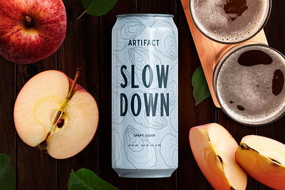 Artifact Cider Project "Slow Down" branding creative agency design label label design logo