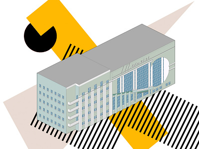 Intourist garage architecture communication design constructivism illustration illustrations pixel art russian avantgarde