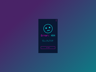 Daily UI 008 :: 404 Page 404page dailyui design mobile mobile web design ui ux