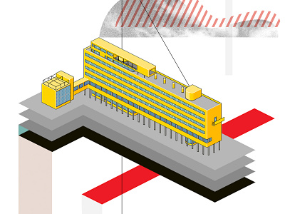 Narkomfin building pixel art illustration communication design constructivism graphic design illustration narkomfin pixel art pixelart russian avantgarde