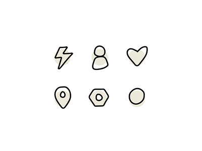 Thesis Icons circle design gear grad school heart icons illustration lightning logo mark person pin sketch thesis