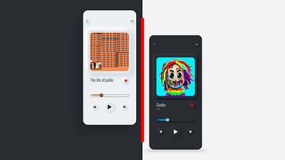 Soft UI Music Player 2020 trend app basic dark mode design flat minimal music player neumorphic neumorphism soft ui