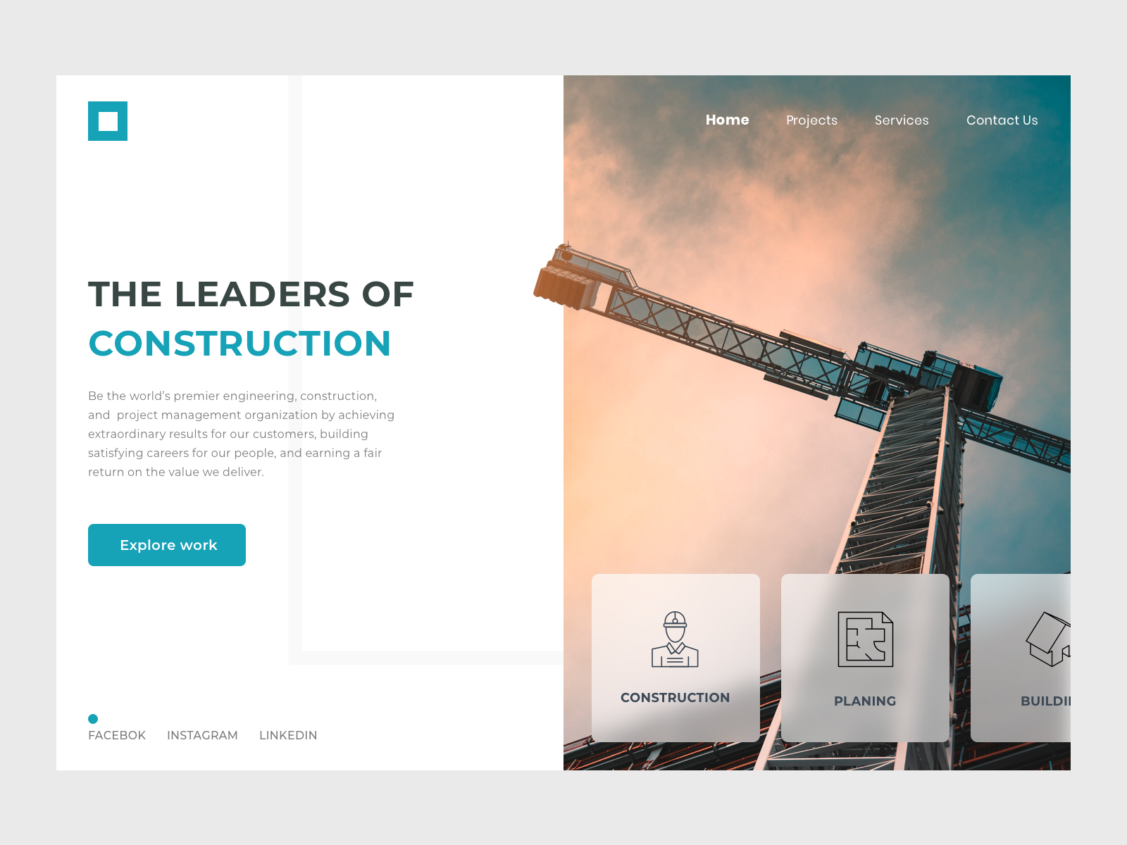 Example of Construction Website