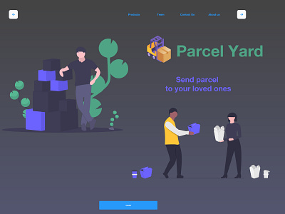 Parcel Yard app design ui web