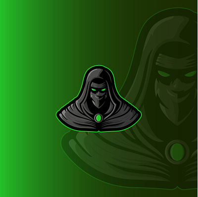 Green Avatar design esport illustration logo mascot