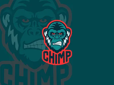 CHIMP - Mascot Logo chimp chimpanzee mascot logo