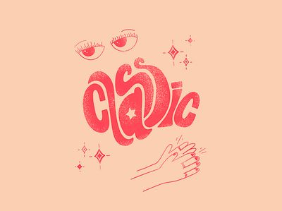 Classic attitude classic distressed expressive type hand lettered type handlettering illustration ipadart language lingo pink reaction retro retro type retro vibe typography