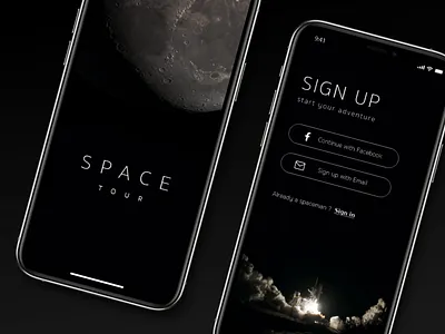 Space tour iphone 11 pro mockup daily 100 challenge daily ui dailyui