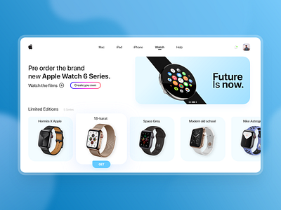 Apple website Ui design. apple watch behance clean creative dashboad design designinspiration dribbble graphicdesign interface landingpage products ui uidesign uiux ux uxdesign webdesign website