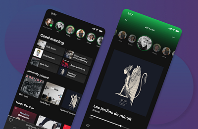 Spotify Music Cast app design figma ios product design ui ux