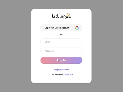Simple login panel