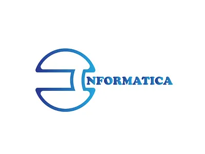 Informatica blue board branding colors corners design grids job logo logotype lucid mark modern recruitment rounded sign startup value vector