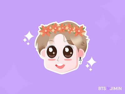 BTS- JIMIN adobe illustrator bts character character design cute cute art cute illustration design dribbble flat illustration jimin vector