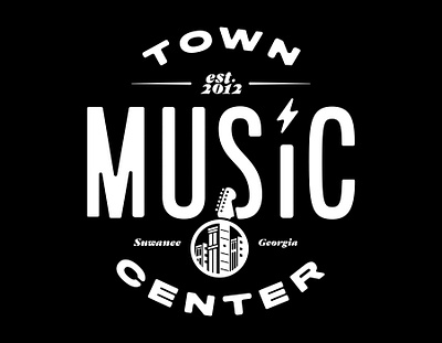 Town Center Music Generic T-Shirt black and white guitar music t shirt t shirt design t shirt mockup town center tshirt