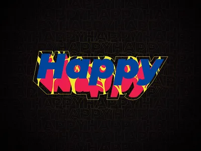 Just Be Happy fun type type design vector