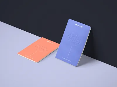 Maven Noteebooks branding branding and identity logo merch merch design merchandise notebook notebook mockup