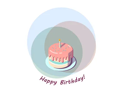 Birthday card adobeillustator birthdaycard cake candle card celebrate design flat happybirthday illustration vector