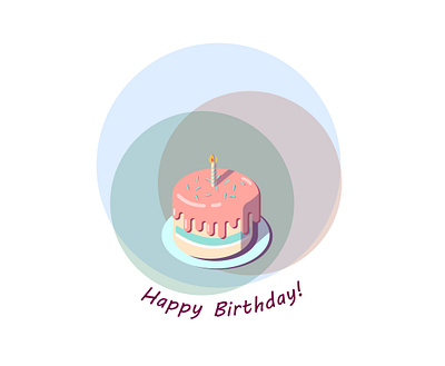 Birthday card adobeillustator birthdaycard cake candle card celebrate design flat happybirthday illustration vector