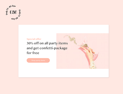 Daily UI #036 / Special Offer 036 daily 100 challenge daily ui party pink special offer special offers ui