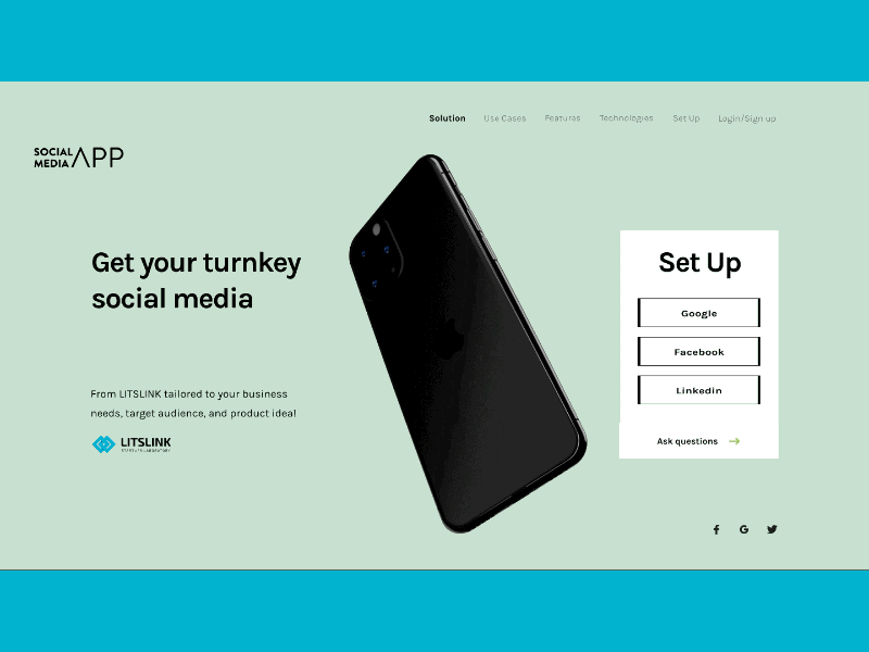 Social media solution after effect aftereffects animation animation 2d app application design devices iphone x landing page social social media ui ux