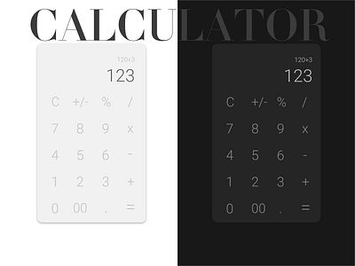 Calculator - Daily UI 004 004 app calculator daily daily 100 challenge daily ui dailyui design ui ux