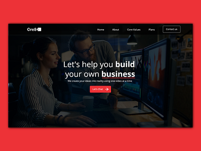 Video marketing company landing page landing page webdesign