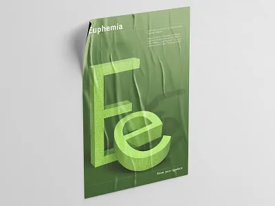 Typography Poster: Euphemia 3d poster 3dtext art design design jombie design zombie euphemia follow me graphic graphics design illustration knowyourtypeface poster art sushant sushant kumar rai texture typogaphy typography poster uiux