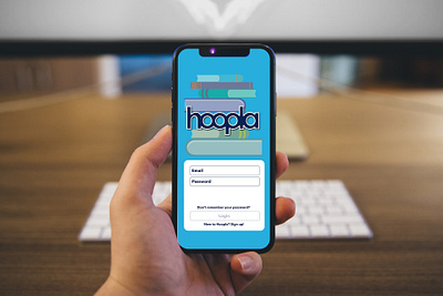 Hoopla Login Screen ReDesign (Dribbble Weekly Warmup) adobe illustrator app design app screen book books dribbbleweeklywarmup graphic design illustration illustrator library logi login screen vector vector art