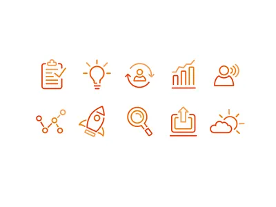 Business Icons colorful icon set ui vector