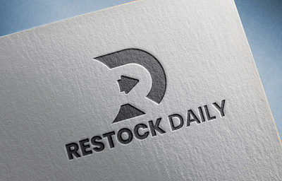 Restock Daily Logo Concept branding design flat illustrator logo logo design logodesign minimal typography vector